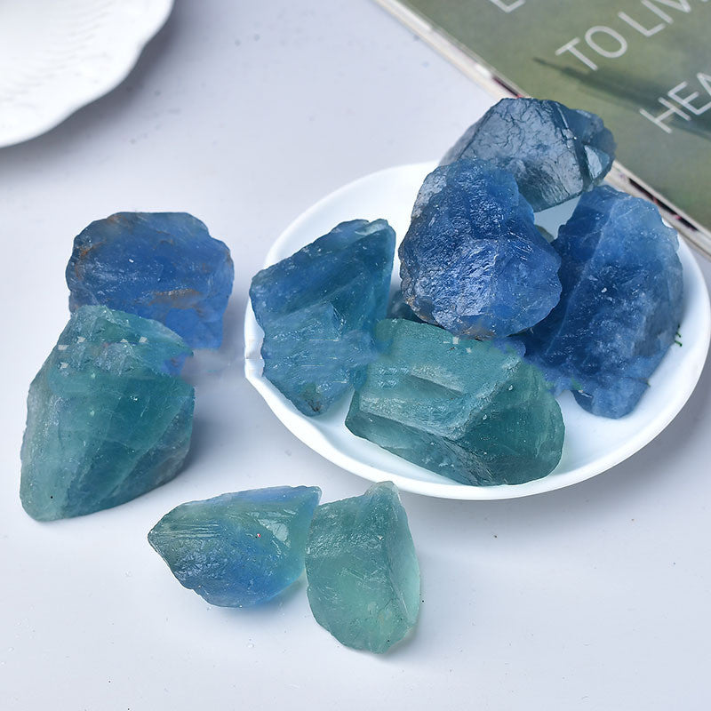 Natural Blue Fluorite Rough Crystal Stone — 100g – product image 5