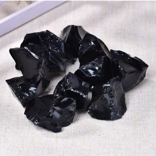 Natural Black Obsidian Rough Stones – product image 2