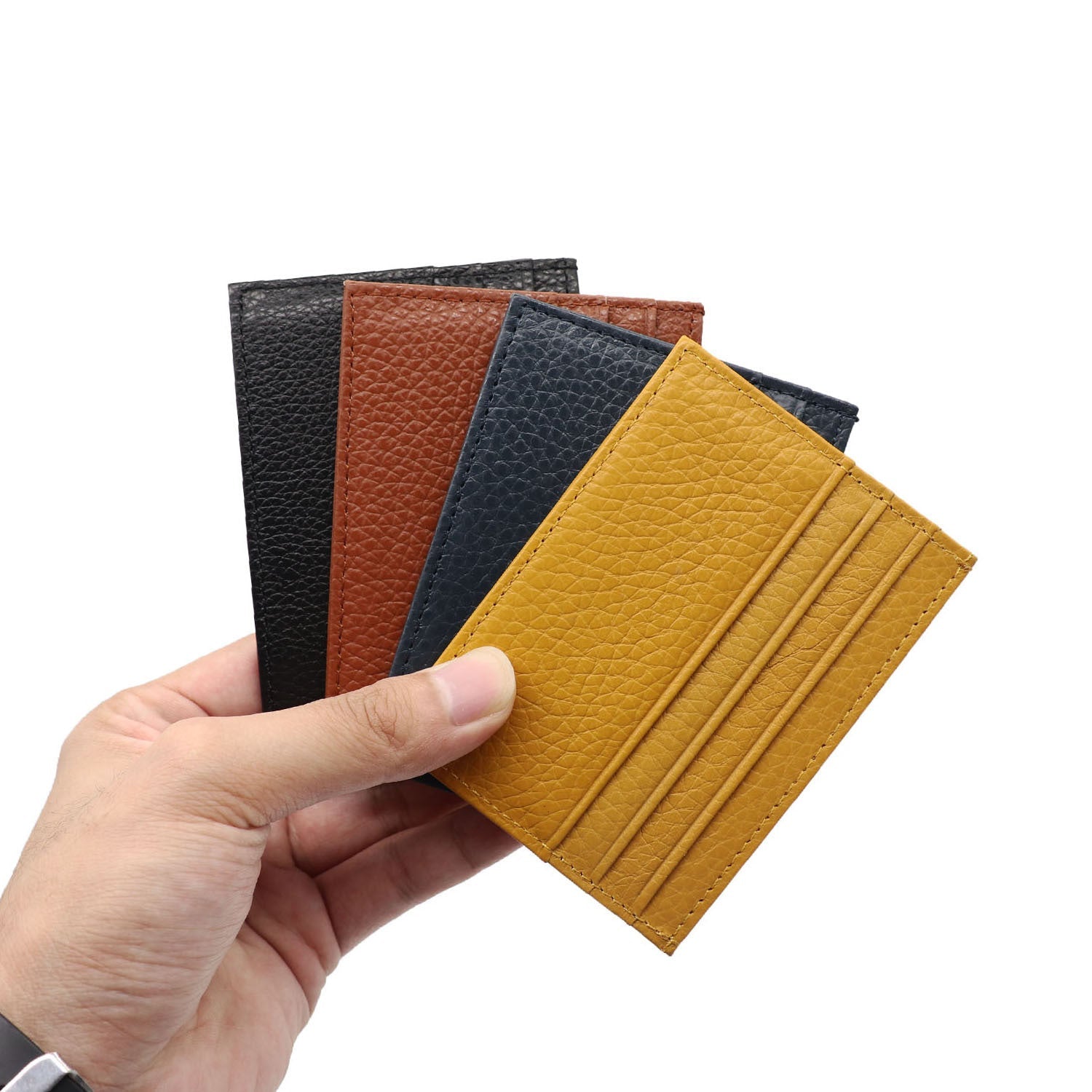 Soulstone real leather card holder detail