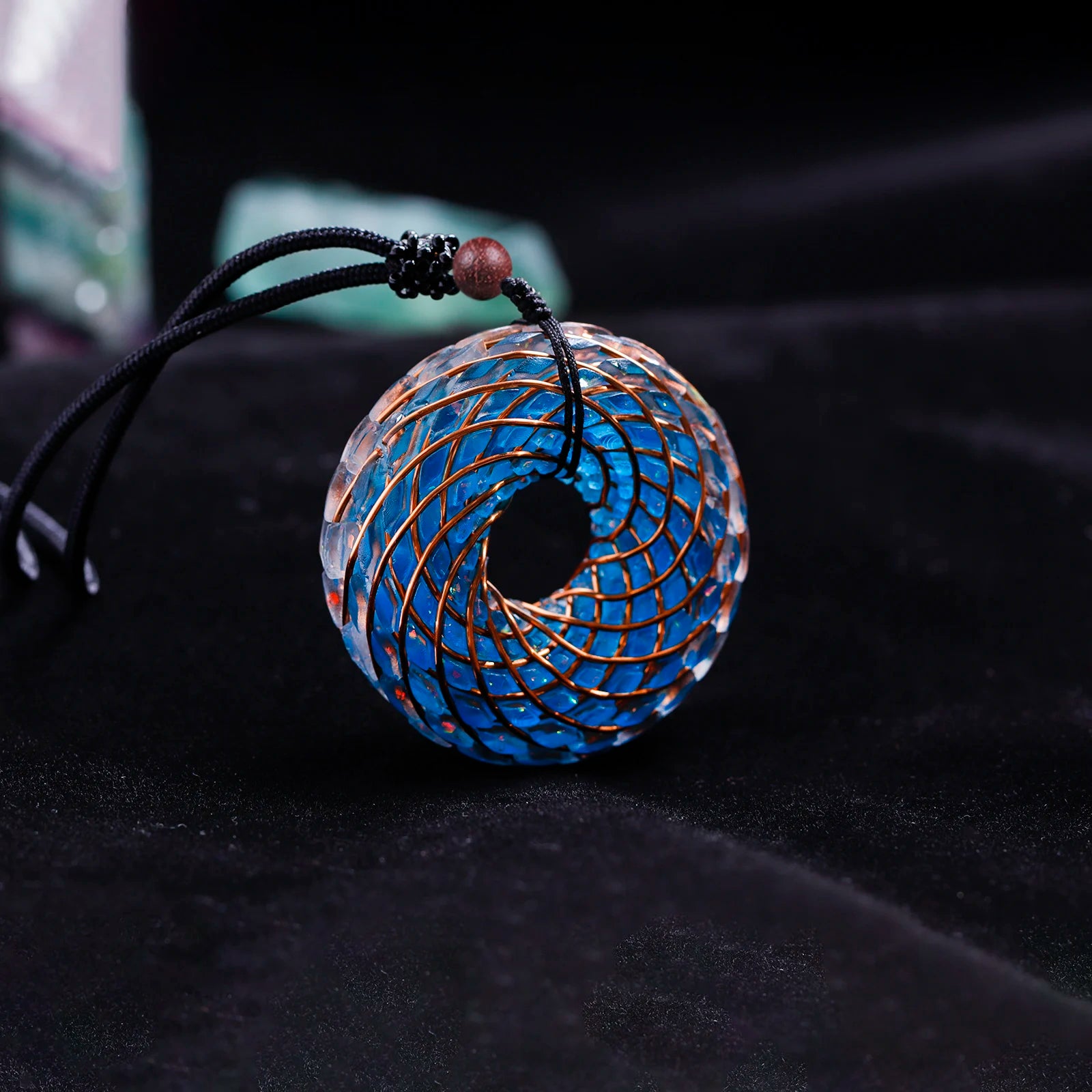 Handcrafted Crystal Torus Necklace