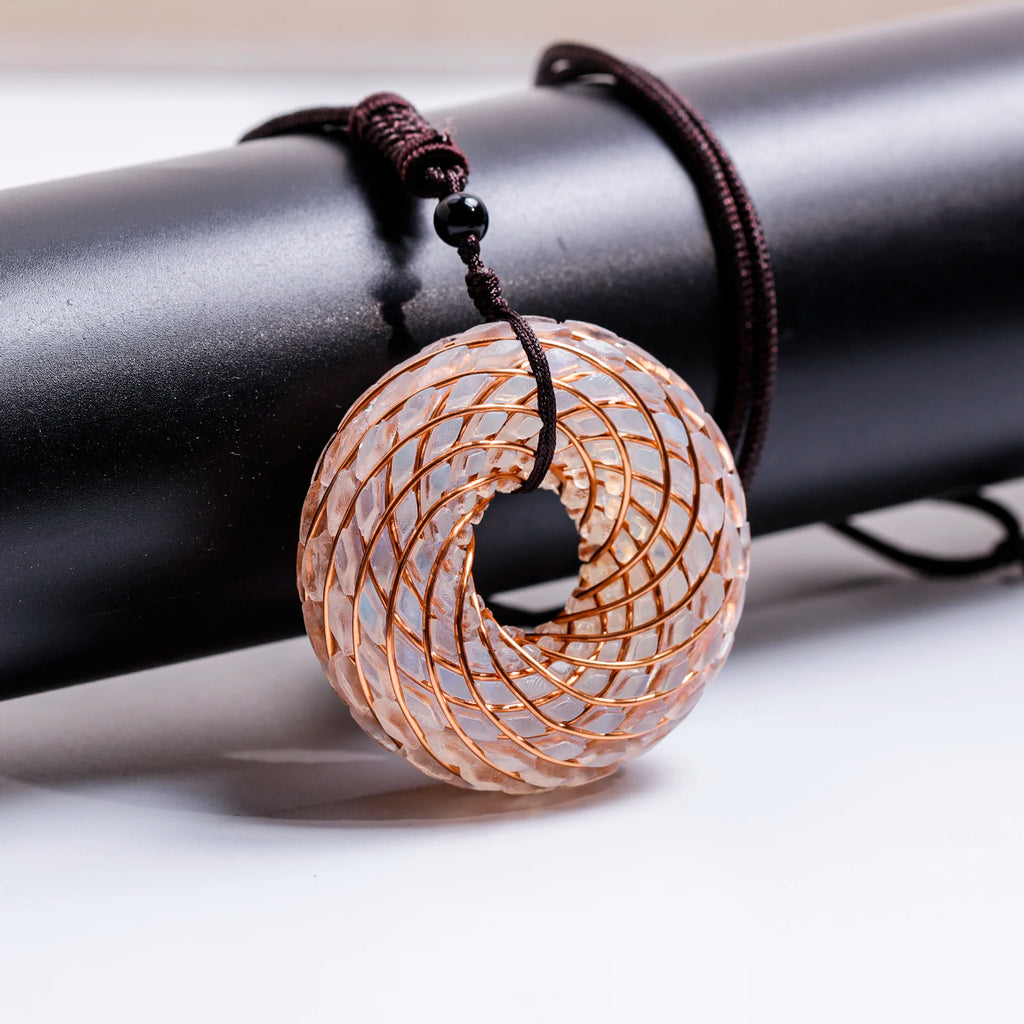 Handcrafted Crystal Torus Necklace