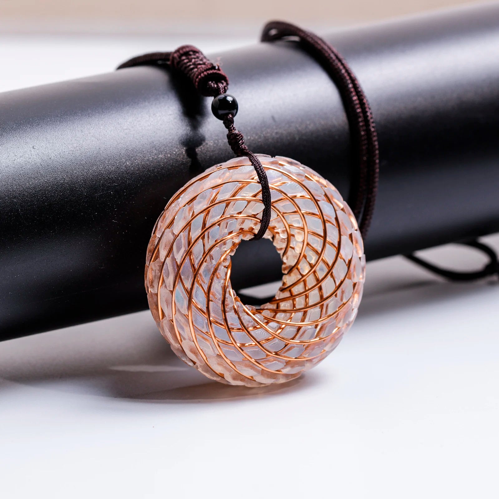 Handcrafted Crystal Torus Necklace