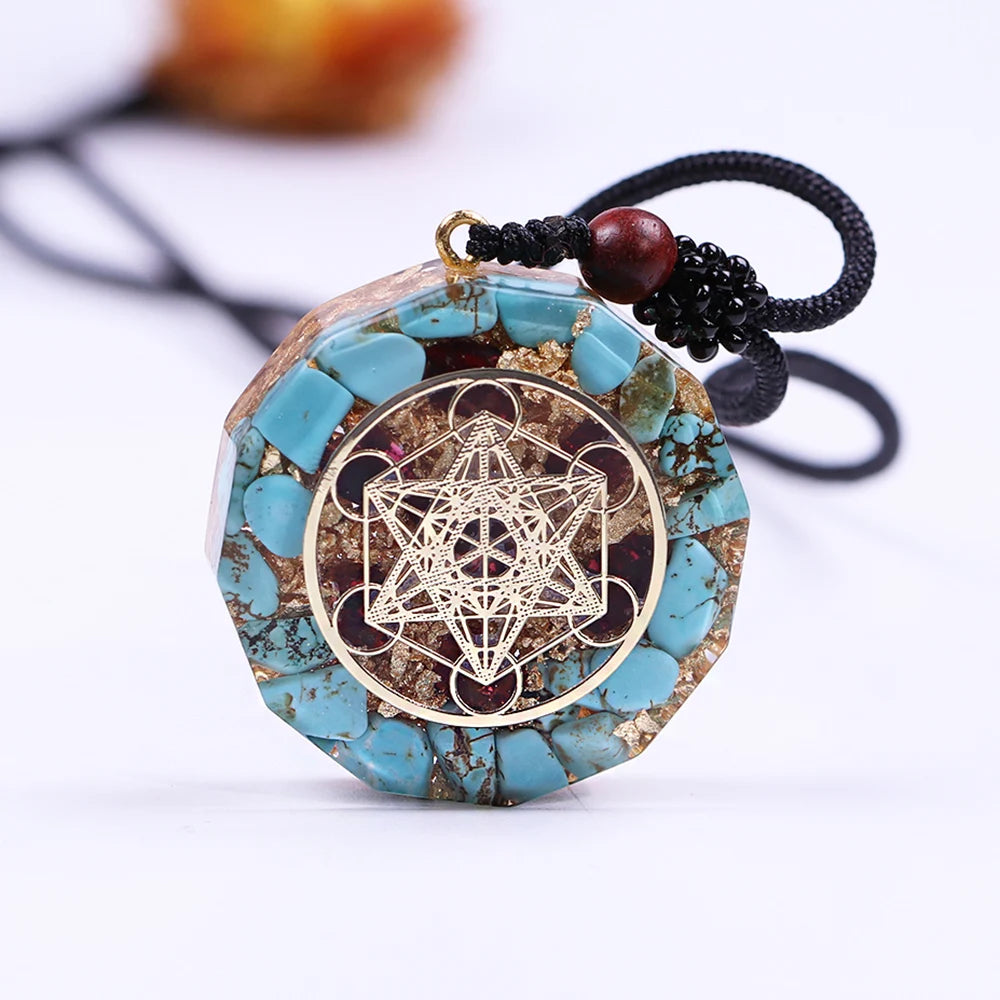 Handmade Sacred Geometry Crystal Pendant