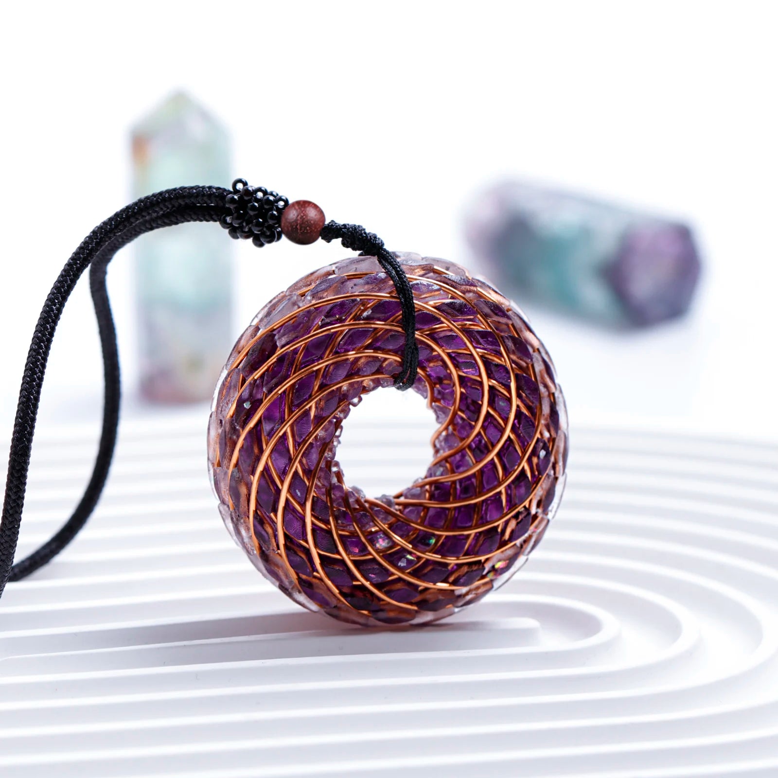 Handcrafted Crystal Torus Necklace