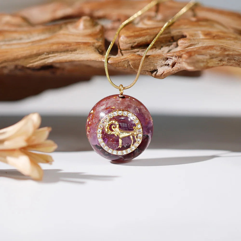 Handcrafted Zodiac Crystal Necklace