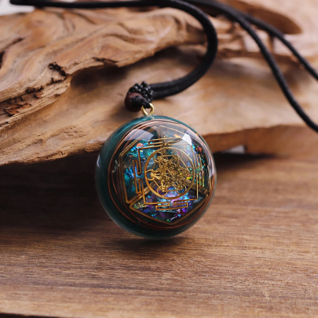 Handmade Sacred Geometry Crystal Pendant