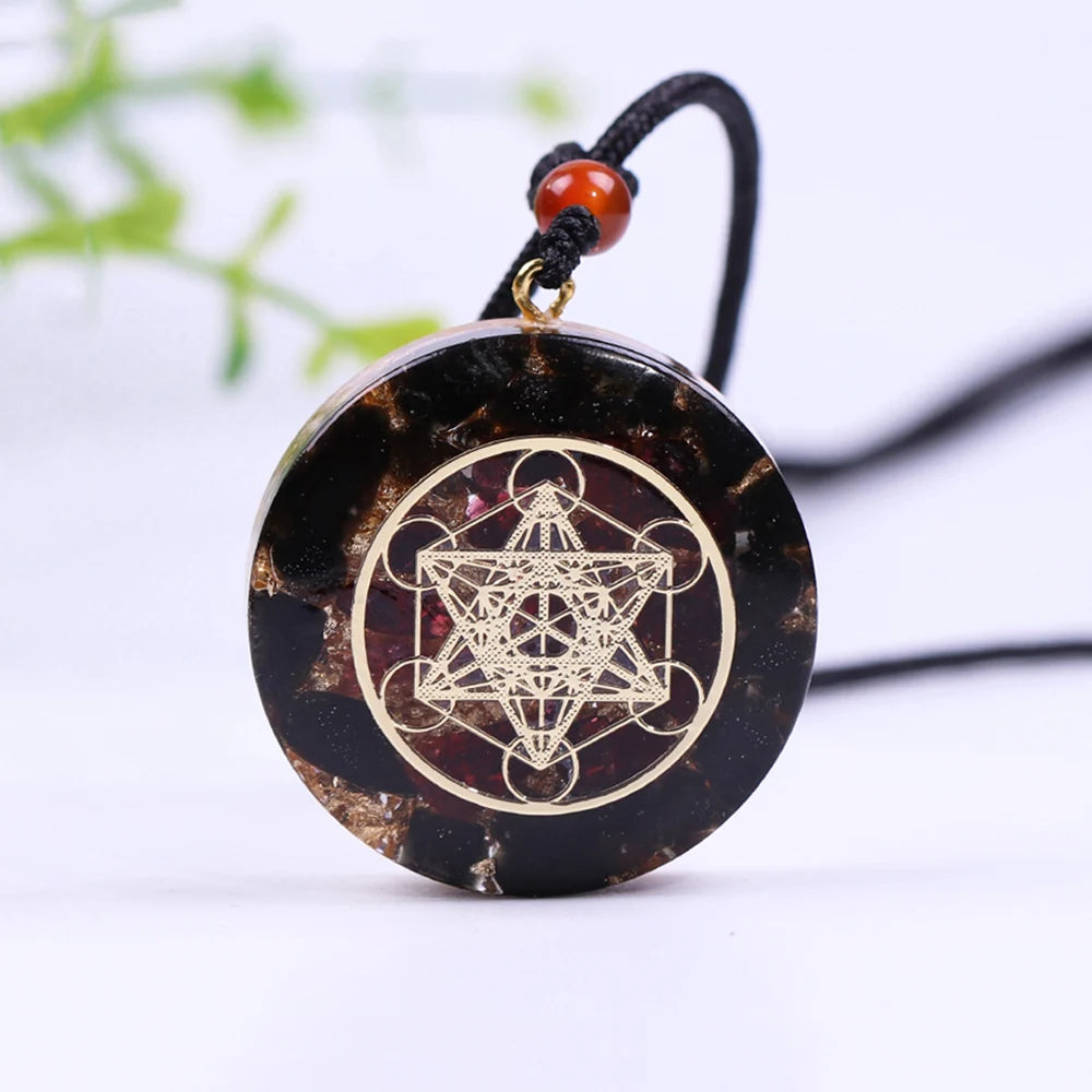 Handmade Sacred Geometry Crystal Pendant