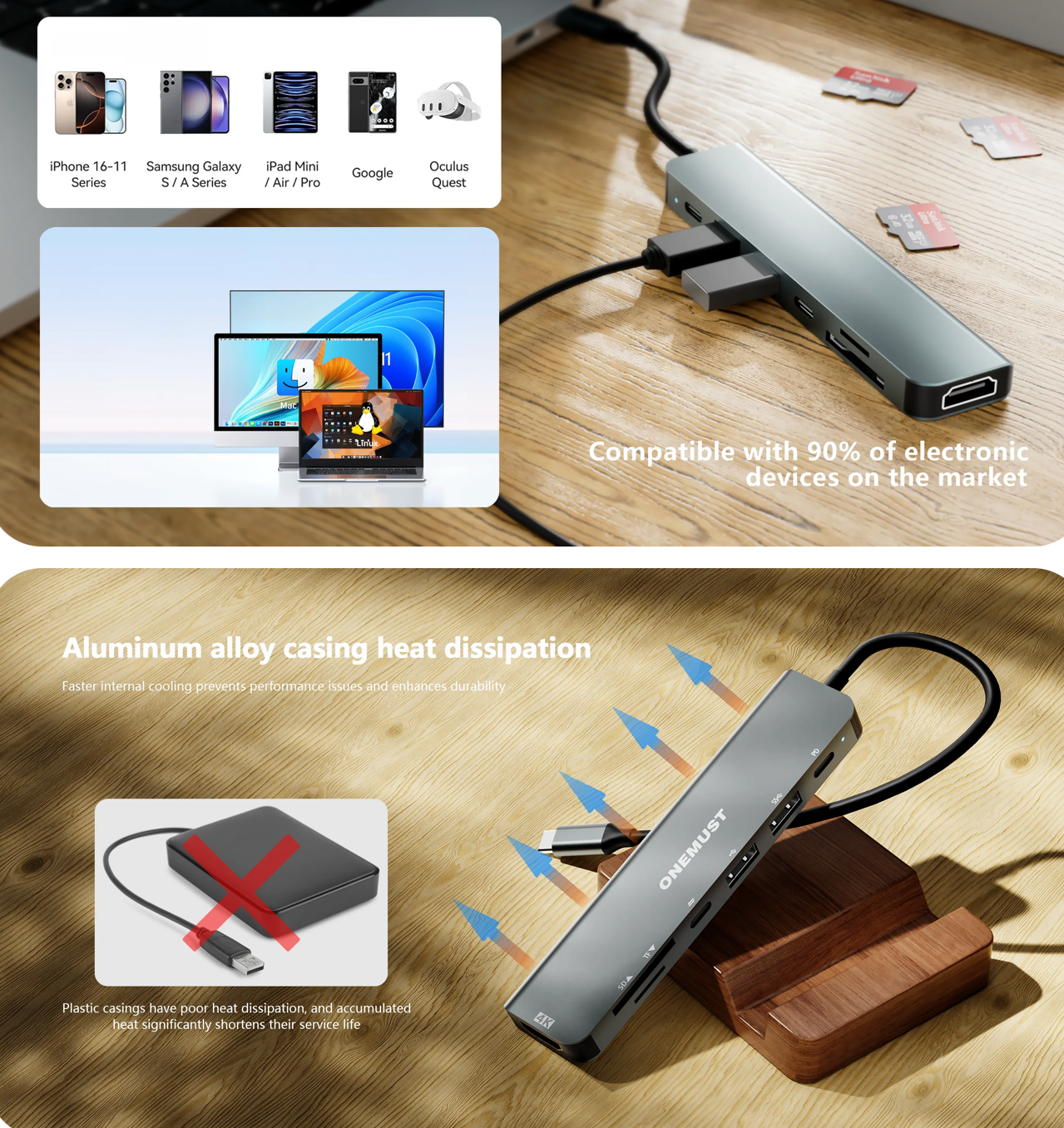 Soulstone docking station compatibility and aluminum alloy housing