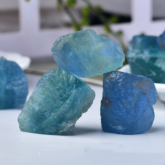 Natural Blue Fluorite Rough Crystal Stone — 100g – product image 2