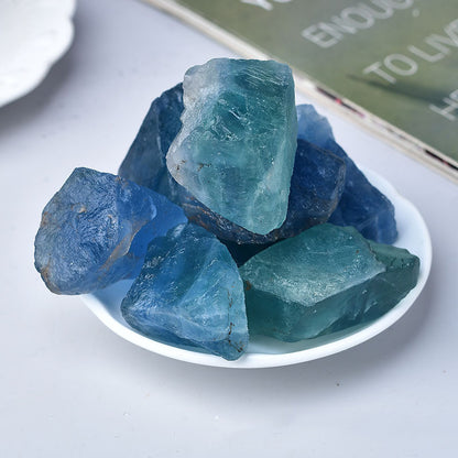 Natural Blue Fluorite Rough Crystal Stone — 100g – product image 4