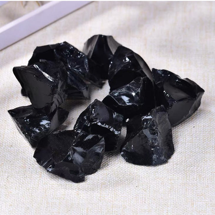 Natural Black Obsidian Rough Stones – product image 2