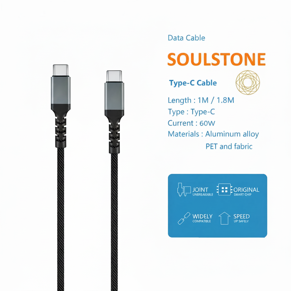 SoulStone 60W USB-C to USB-C Cable – product image 2