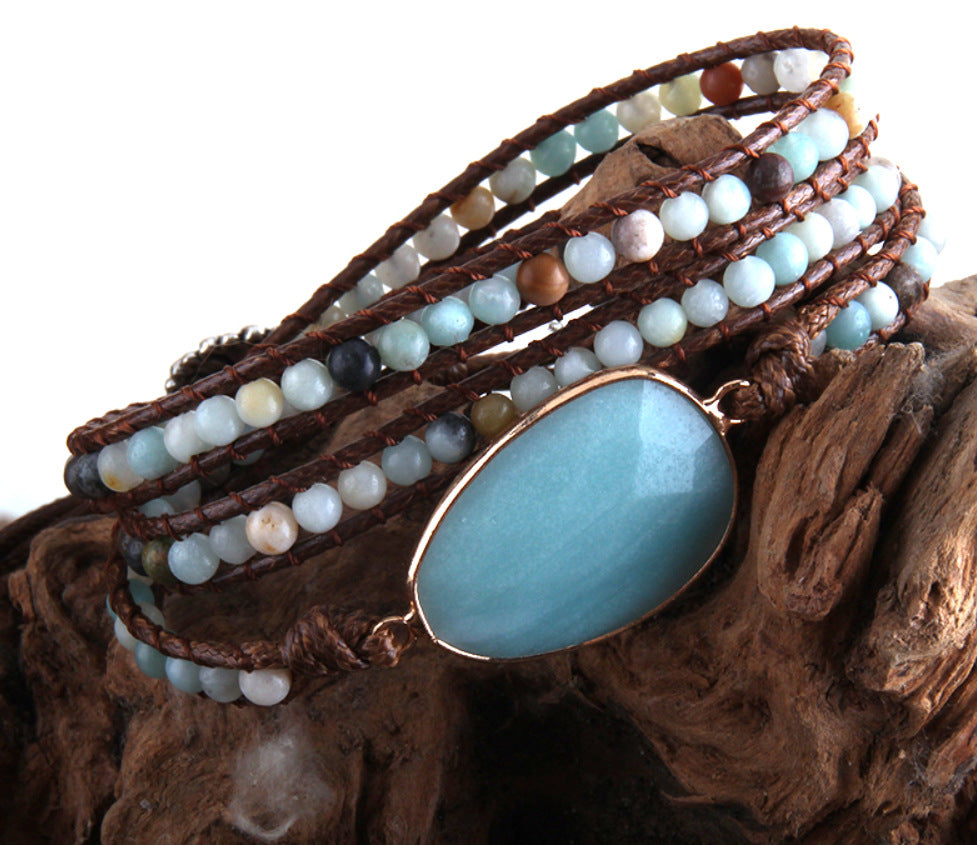 Soulstone Natural Stone Wrap Bracelet – product image 4