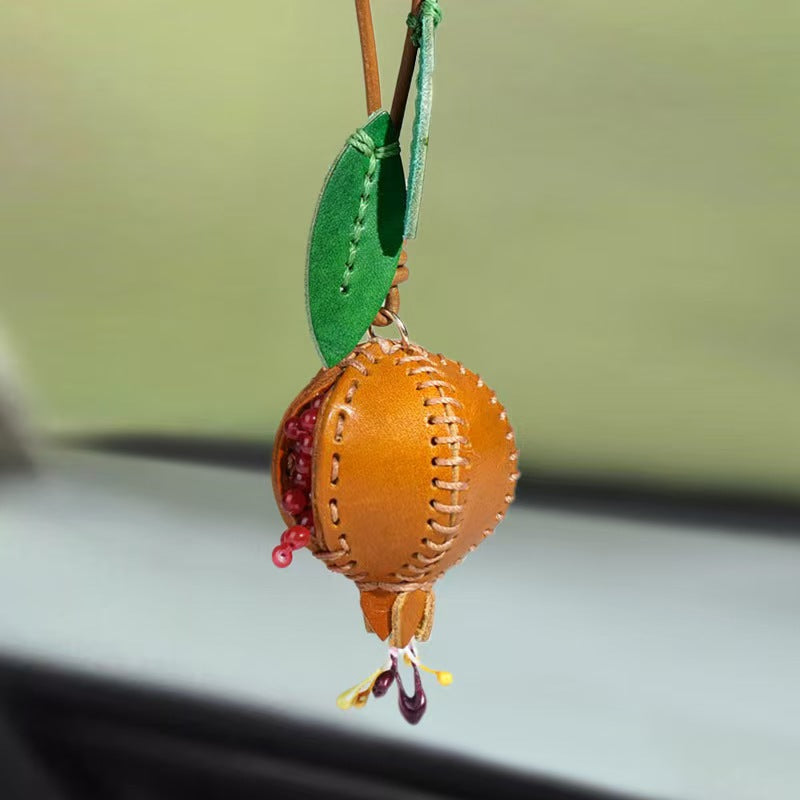 Soulstone Pomegranate Leather Bag Charm – product image 2