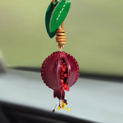 Soulstone Pomegranate Leather Bag Charm – product image 5