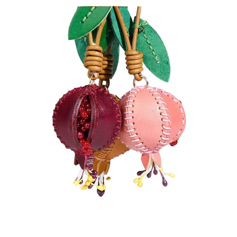 Soulstone Pomegranate Leather Bag Charm – product image 6