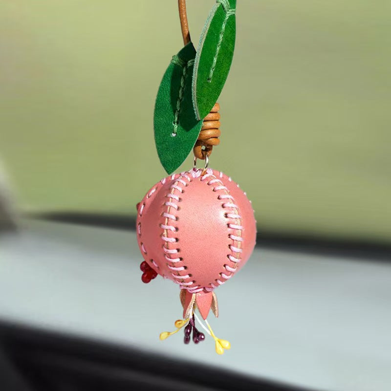 Soulstone Pomegranate Leather Bag Charm – product image 7