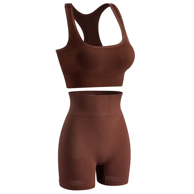 Soulstone sömlöst yogaset med sport-bh och shorts – produktbild 6