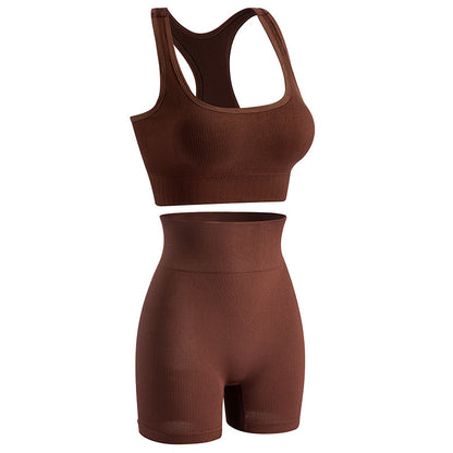 Soulstone sömlöst yogaset med sport-bh och shorts – produktbild 6