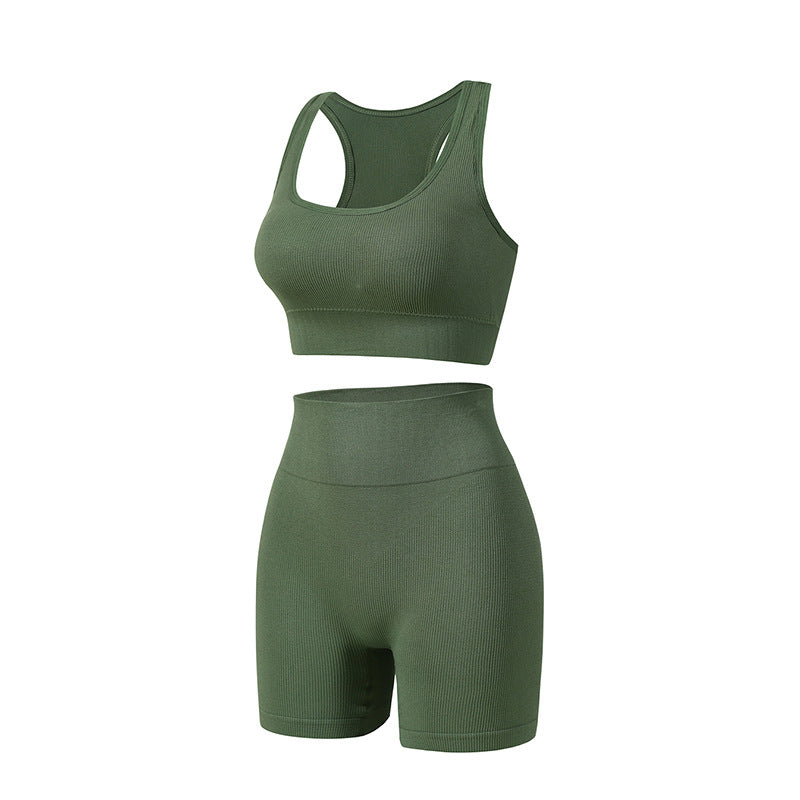 Soulstone sömlöst yogaset med sport-bh och shorts – produktbild 8